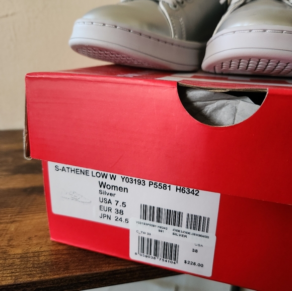 Diesel S-Athene Low Women's Silver Leather Designer Sneakers Shoes Size 7.5 - Picture 9 of 9